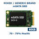 80GB mSATA SSD 70-79% Health Internal Solid State Drive