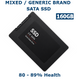 160GB Unknown SATA III SSD 80-89% Health Internal Solid State Drive