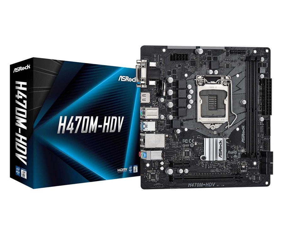 ASRock Intel H470M-HDV Motherboard Socket 1200