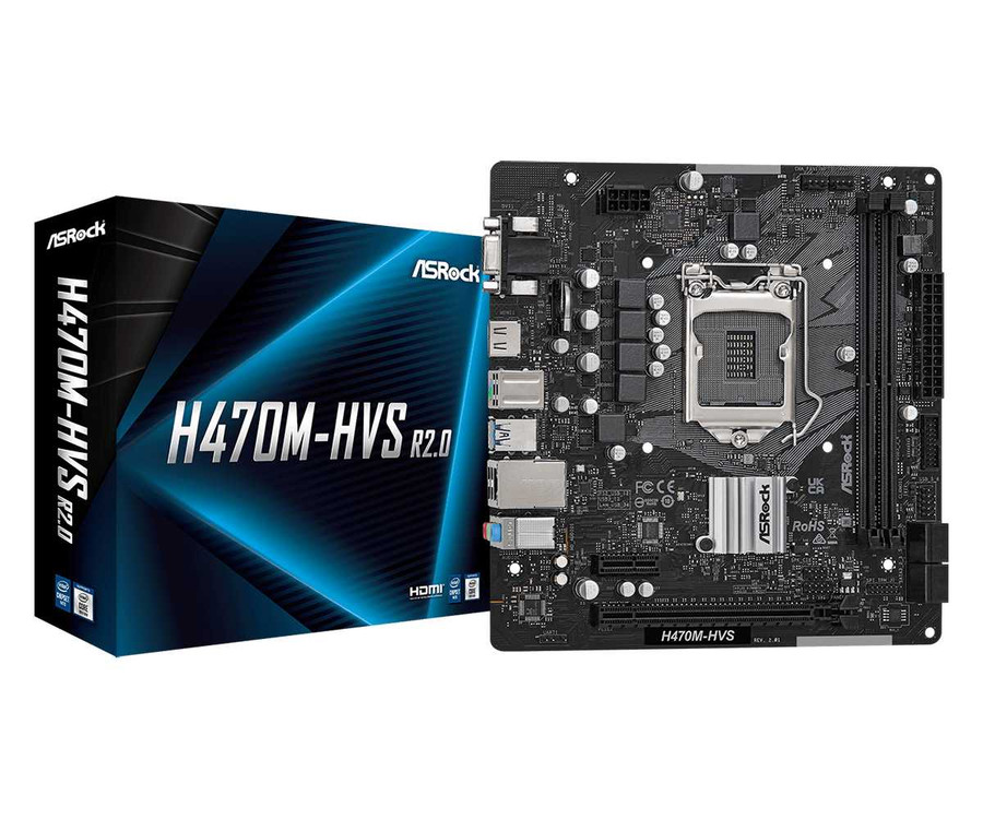 ASRock Intel H470M-HVS Motherboard Socket 1200