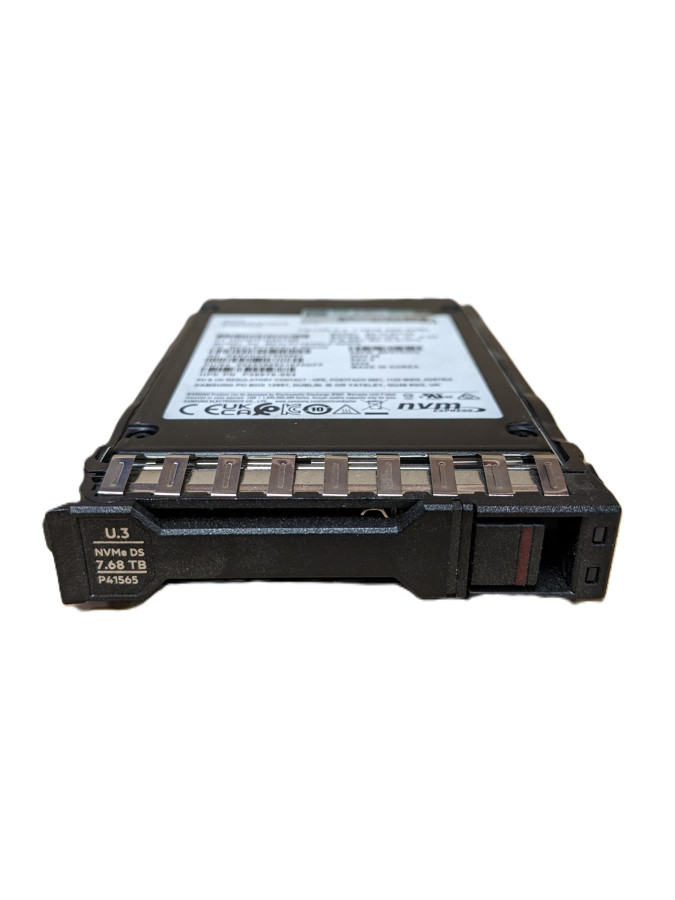 HP 7.68TB U.3 NVMe RI SSD P36976-004 MZXLR7T6HALA P41565-001 P40567-B21 with Caddy