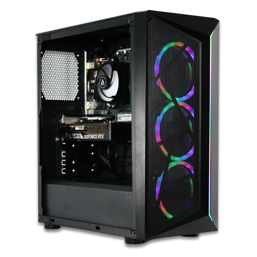 XUM CMP 510 Prebuilt Gaming PC: AMD Ryzen 5 8400F, NVIDIA GeForce RTX 5060 8GB, 16GB DDR5 RAM, 1TB NVMe SSD, 650W PSU 80+ Bronze, aRGB, WiFi 5, Windows 11 Home
