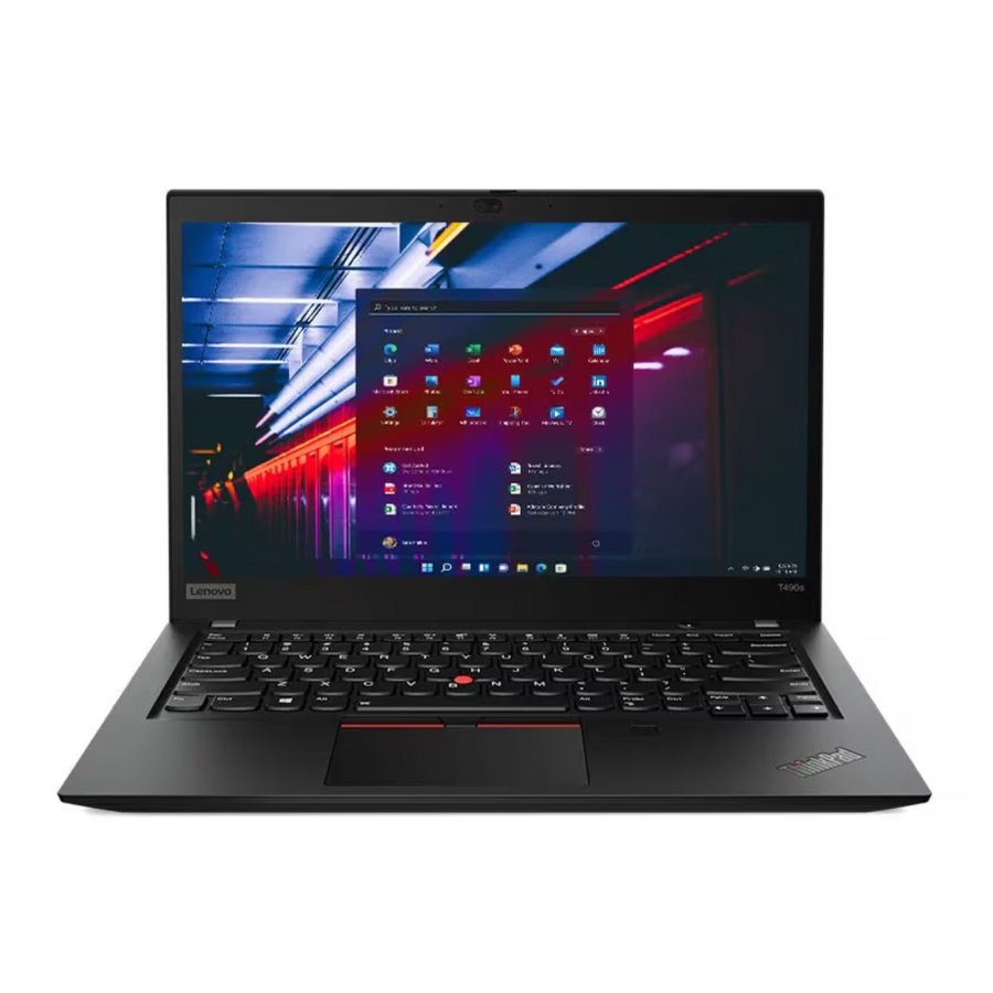 Lenovo ThinkPad T490s 14 Inch 8th Gen Intel Core i7-8550U 16GB RAM DDR4 256GB SSD Windows 11 Renewed Laptop