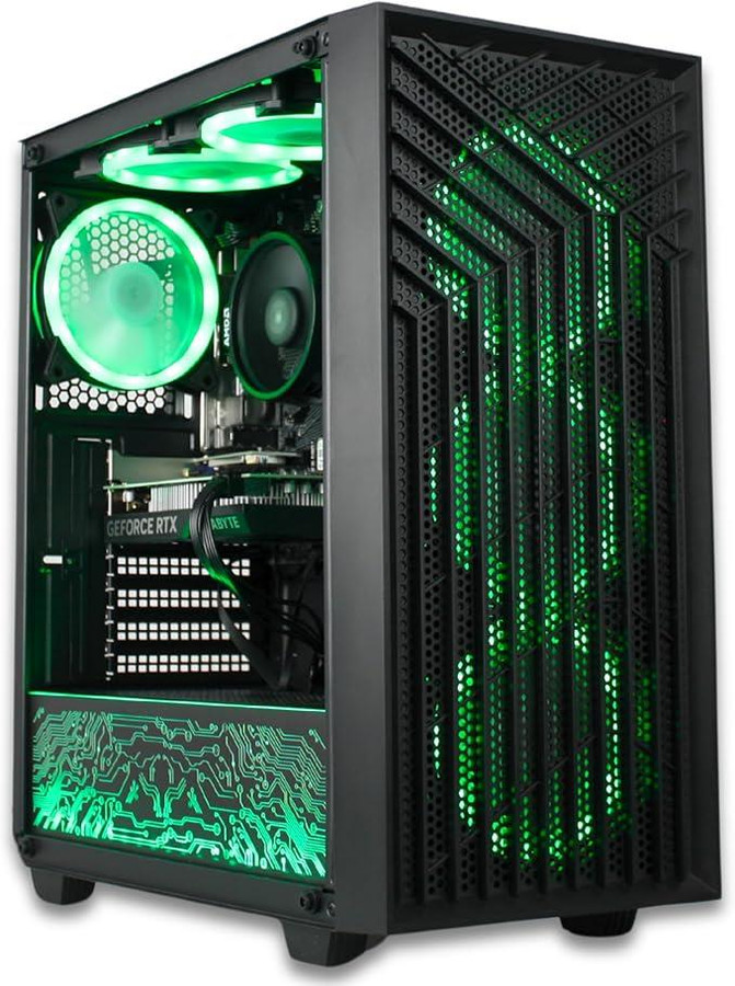 XUM Spartan Prebuilt Gaming PC: AMD Ryzen 5 5500, NVIDIA GeForce RTX 5060 8GB, 32GB DDR4 RAM, 512GB NVMe SSD, 1TB HDD, 650W PSU 80+ Bronze, aRGB, WiFi 5, Windows 11 Home