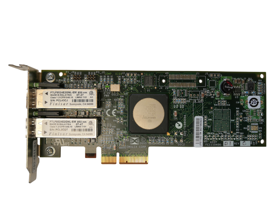 Sun Emulex LPe11002 4Gb 2-Port PCI-E HBA Host Bus Adapter PCI-e x4 375-3397-01 LP
