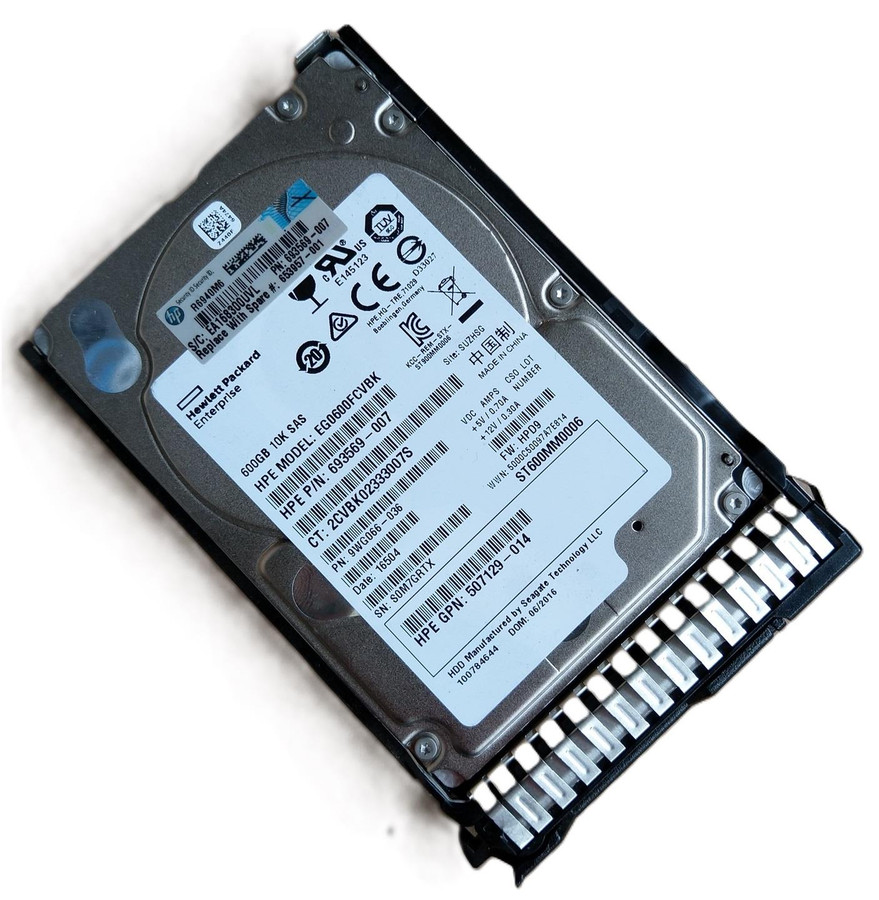HP 600GB SAS2 HDD 10K 6Gbps 2.5" with G8-G10 Caddy 693569-007 653957-001 EG0600FCVBK