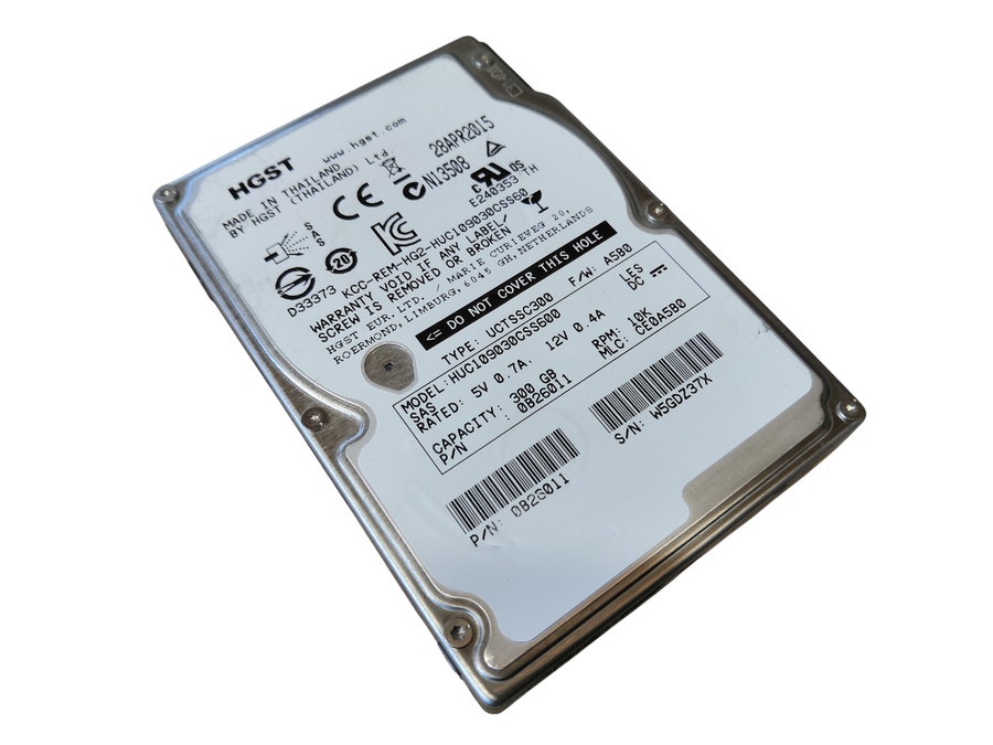 HGST 0B26011 Ultrastar 300GB 2.5" C10K900 HUC109030CSS600 SAS Hard Drive