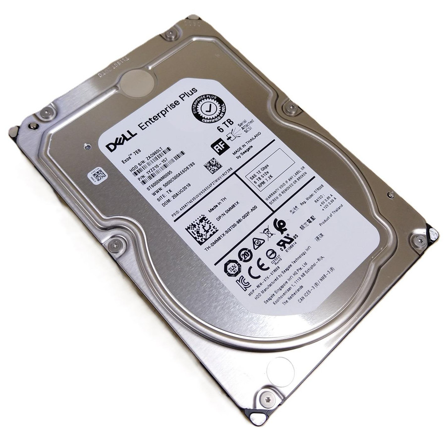 Dell 6TB SAS3 HDD 7.2K 12Gbps 3.5" 0MM81X 1YZ210-157