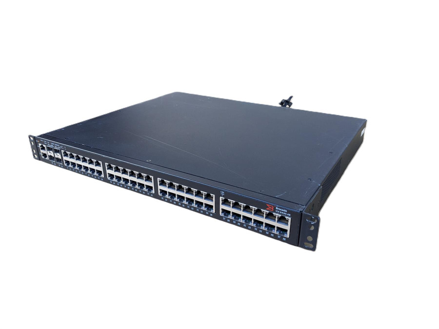 Brocade ICX-6430 48-Port 1 GbE + 4x1 Gbe SFP Uplink Switch + Rack Mount & PSU Cable