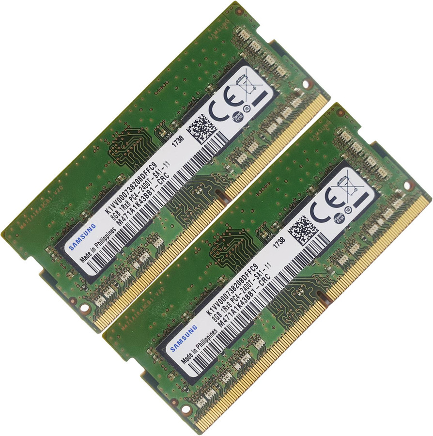 Samsung 16GB (2 x 8GB) DDR4 2400MHz Laptop Memory RAM PC4-19200 SODIMM 260 Pin