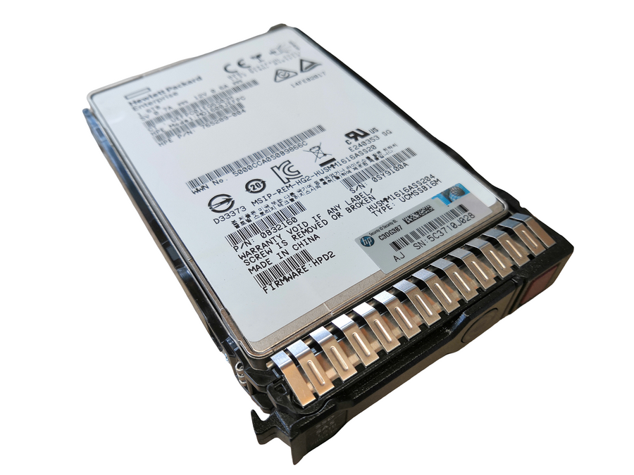 HPE HGST 1.6TB 2.5" SAS 12Gb Enterprise SSD MO1600JEFPC 765289-004 0B32160 Caddy