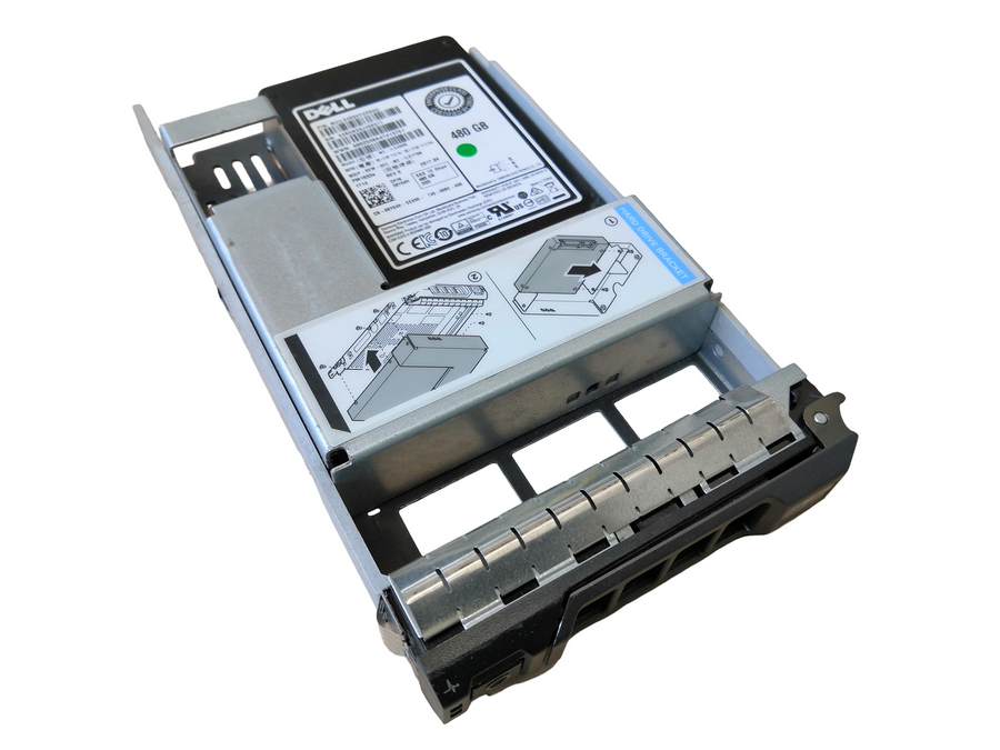 Dell SSD SAS 2.5'' 480GB 12Gb/s 08Y64H MZ-ILS480B with 3.5" HDD Caddy 0KG1CH