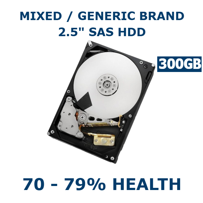 300GB 2.5in SAS Enterprise HDD 70-79% Health Internal Server Hard Drive