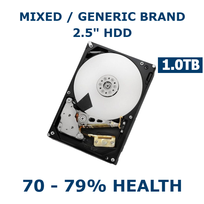 1TB 2.5in SATA HDD 15mm 70-79% Health Internal Laptop Hard Drive