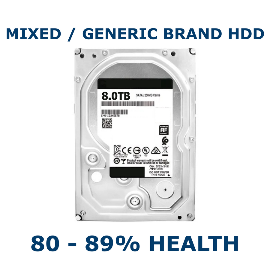 8TB 3.5in SATA HDD 80-89% Health Internal Desktop Hard Drive