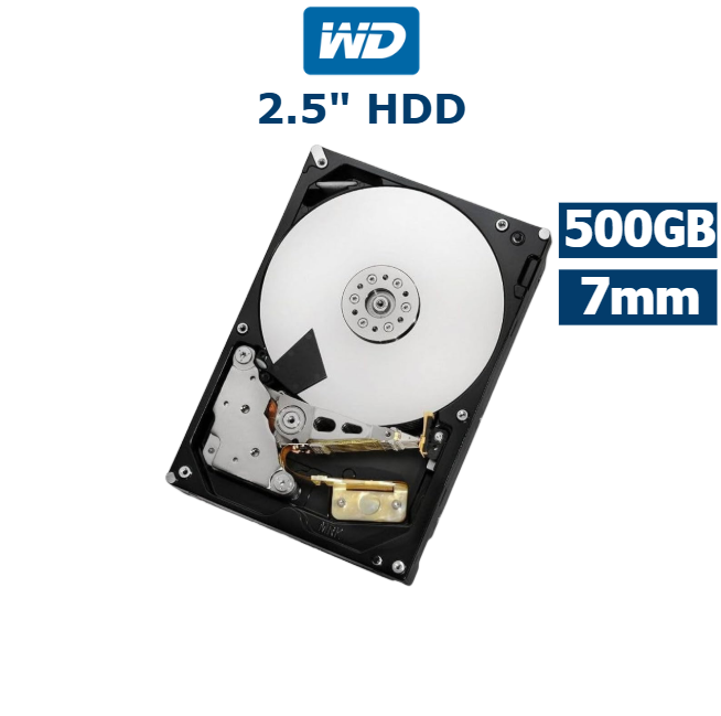 Western Digital 500GB 2.5in SATA HDD 7mm Internal Laptop Hard Drive