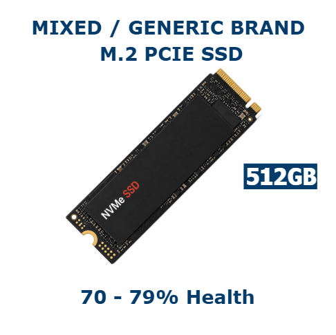 512GB M.2 PCIe NVMe SSD 70-79% Health Internal Solid State Drive