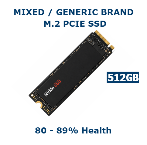 512GB M.2 PCIe NVMe SSD 80-89% Health Internal Solid State Drive