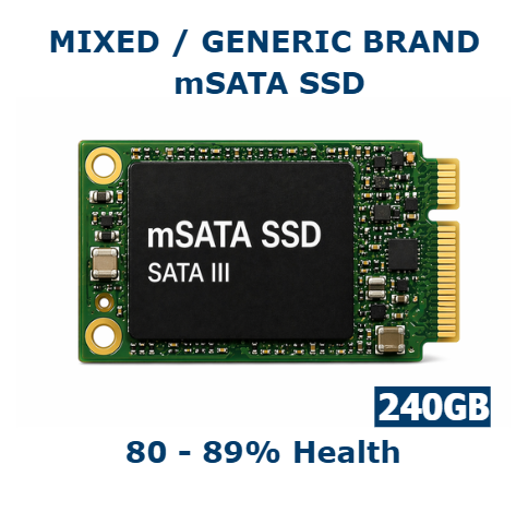 240GB mSATA SSD 80-89% Health Internal Solid State Drive