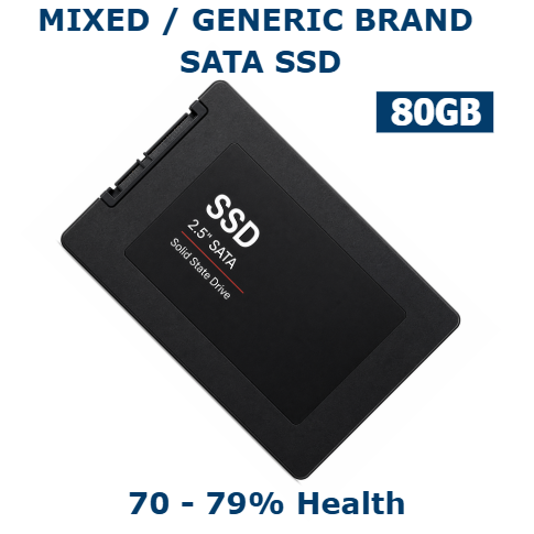 80GB Unknown SATA III SSD 70-79% Health Internal Solid State Drive