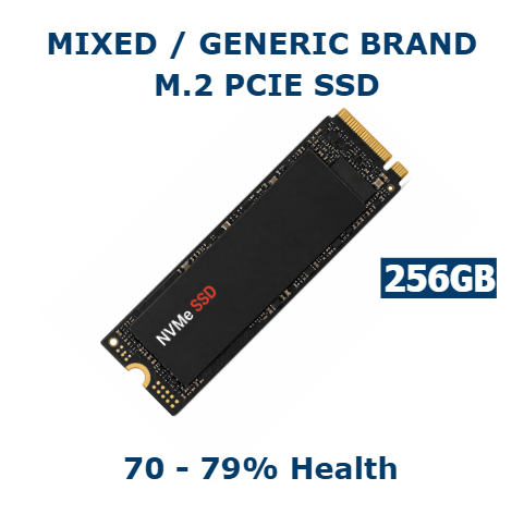 256GB M.2 PCIe NVMe SSD 70-79% Health Internal Solid State Drive