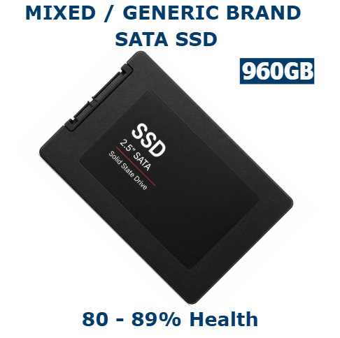 960GB 2.5in SATA III SSD 80-89% Health Internal Solid State Drive