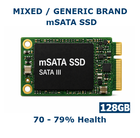128GB mSATA SSD 70-79% Health Internal Solid State Drive