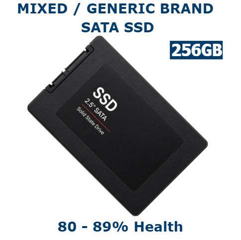 256GB 2.5in SATA III SSD 80-89% Health Internal Solid State Drive