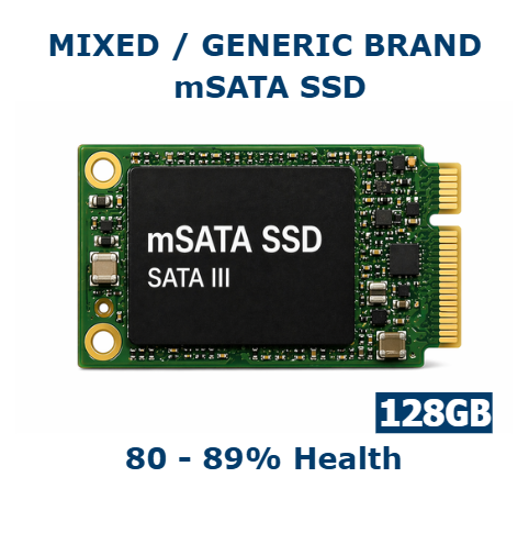 128GB mSATA SSD 80-89% Health Internal Solid State Drive
