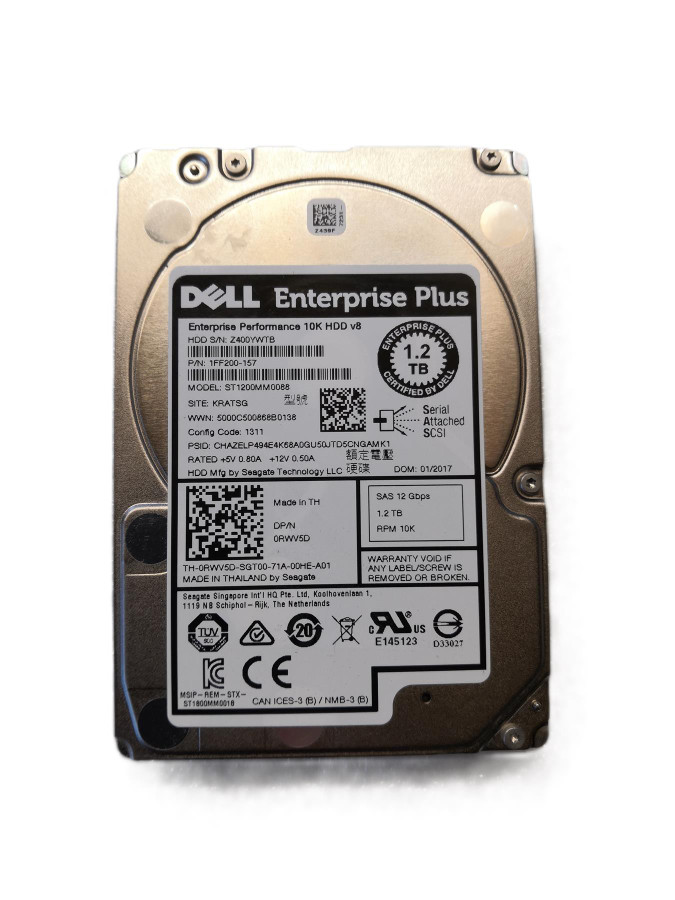 Dell Compellent 1.2TB 2.5'' SFF SAS 12G 10K Hard Drive ST1200MM0088 0RWV5D RWV5D