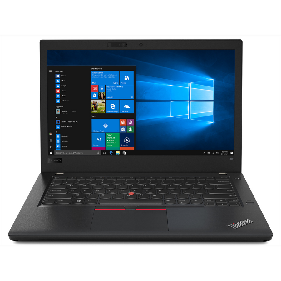 Lenovo ThinkPad T480s 14 Inch 8th Gen Core i5 8350U 16GB RAM DDR4 256GB SSD Windows 11 Renewed Laptop Grade B