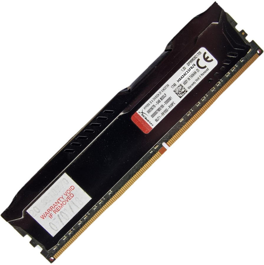 Kingston HyperX Fury 4GB 1 x 4GB DDR4 2400MHz Desktop Gaming RAM Module HX424C15FB/4
