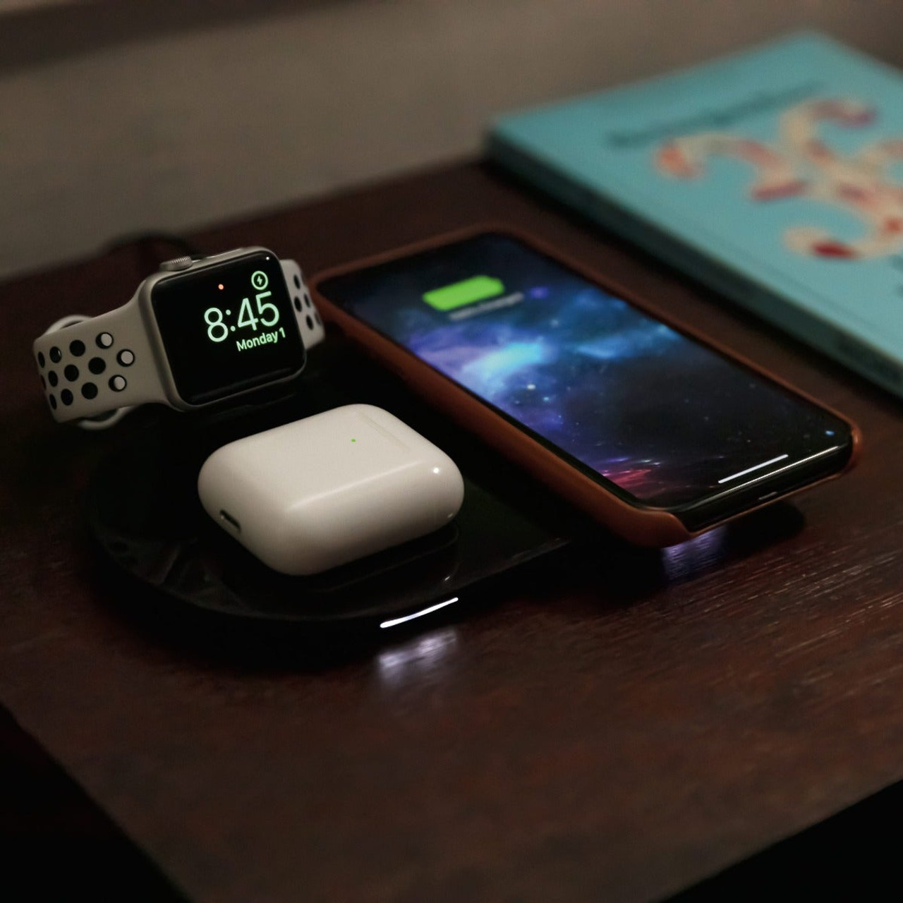 3-in-1 wireless charging pad for Apple iPhones, AirPods, and Apple