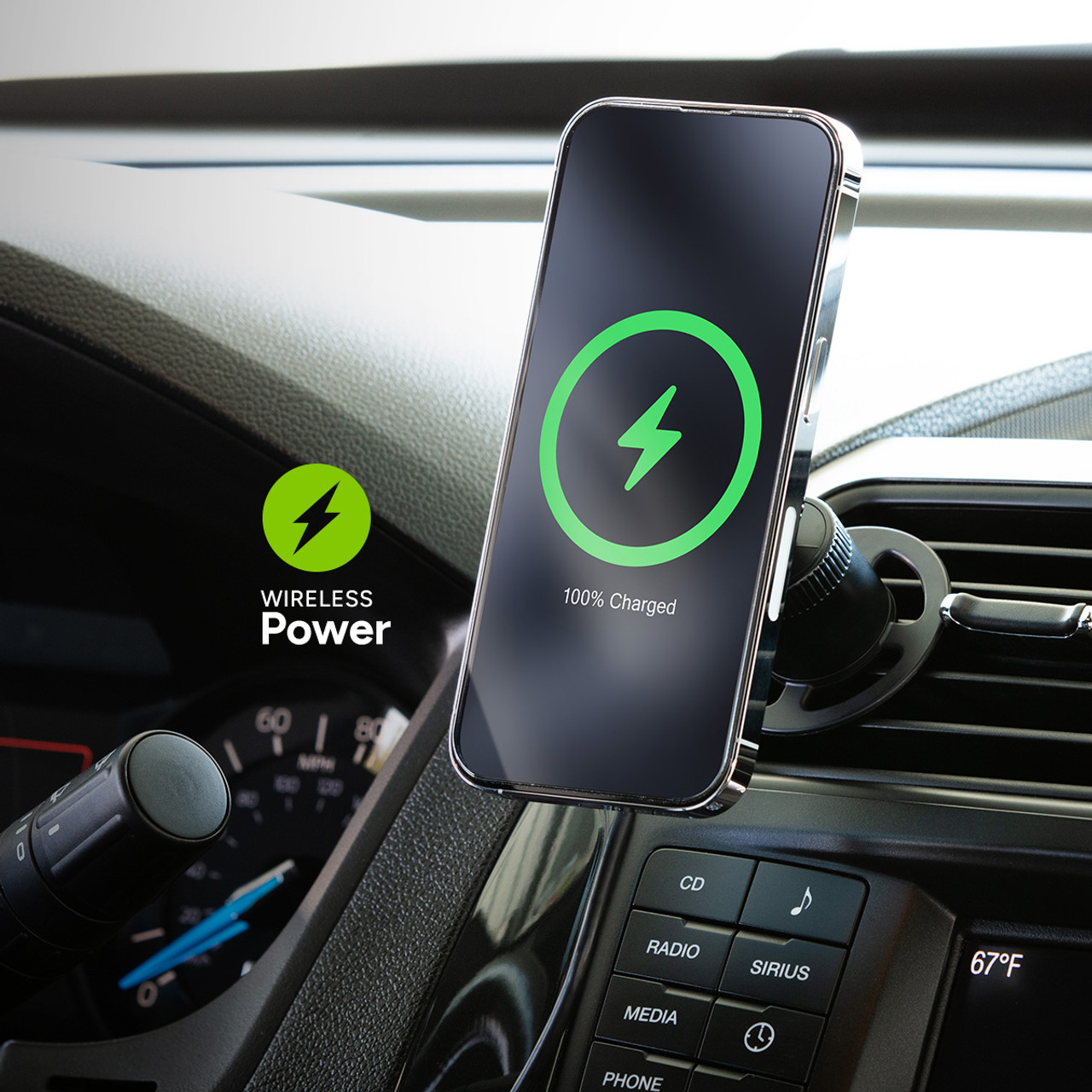 mophie universal wireless snap+ charger vent mount - ZAGG