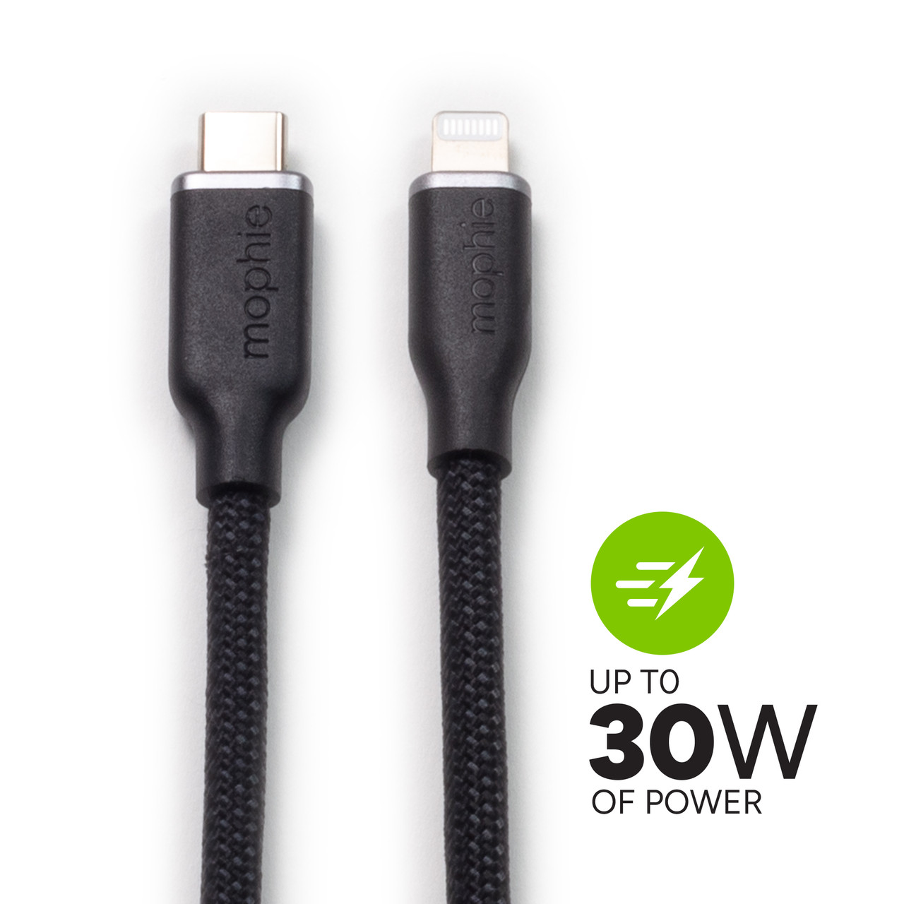 Cavo Mophie USB-A A Lightning 1 Metro: Ricarica Veloce Per IPhone, Nylon Intrecciato Resistente