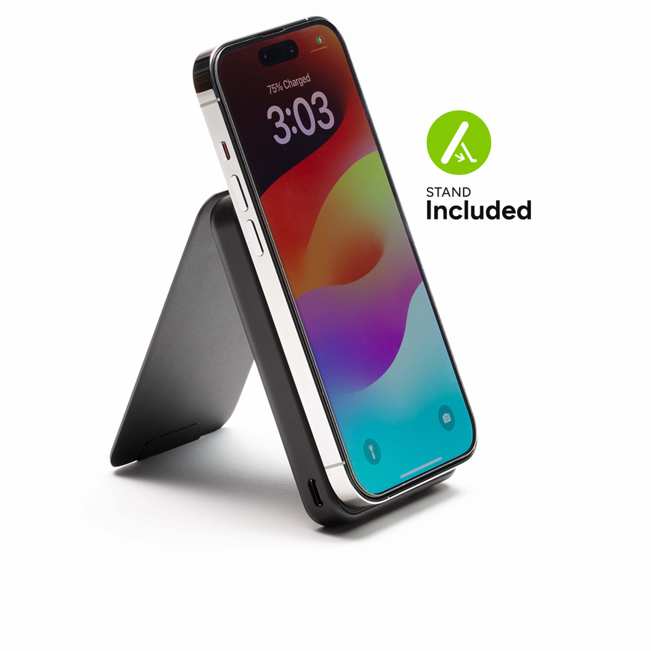 Mophie - Snap+ Juice Pack Mini with Stand - Black