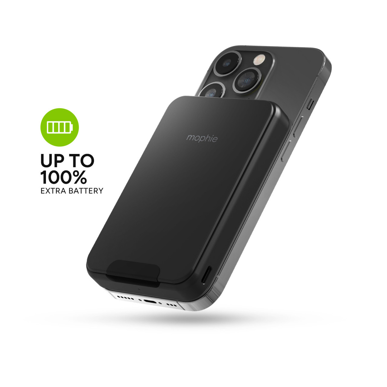 Mophie - Snap+ Juice Pack Mini with Stand - Black