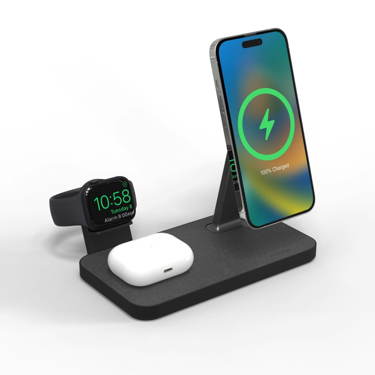 3in1 15W Wireless Charger Foldable Dock Stand For Apple Watch iPhone 15 Pro  14 X
