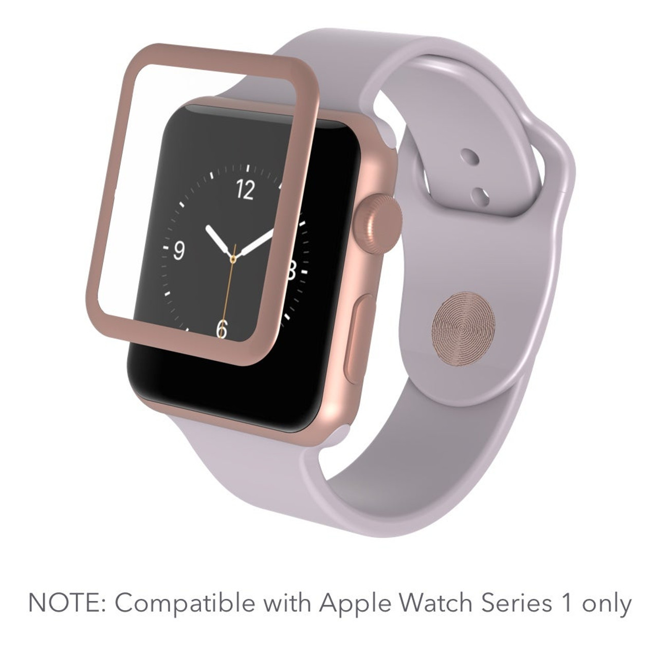 InvisibleShield Glass Luxe for the Apple Watch (38mm) (Rose Gold