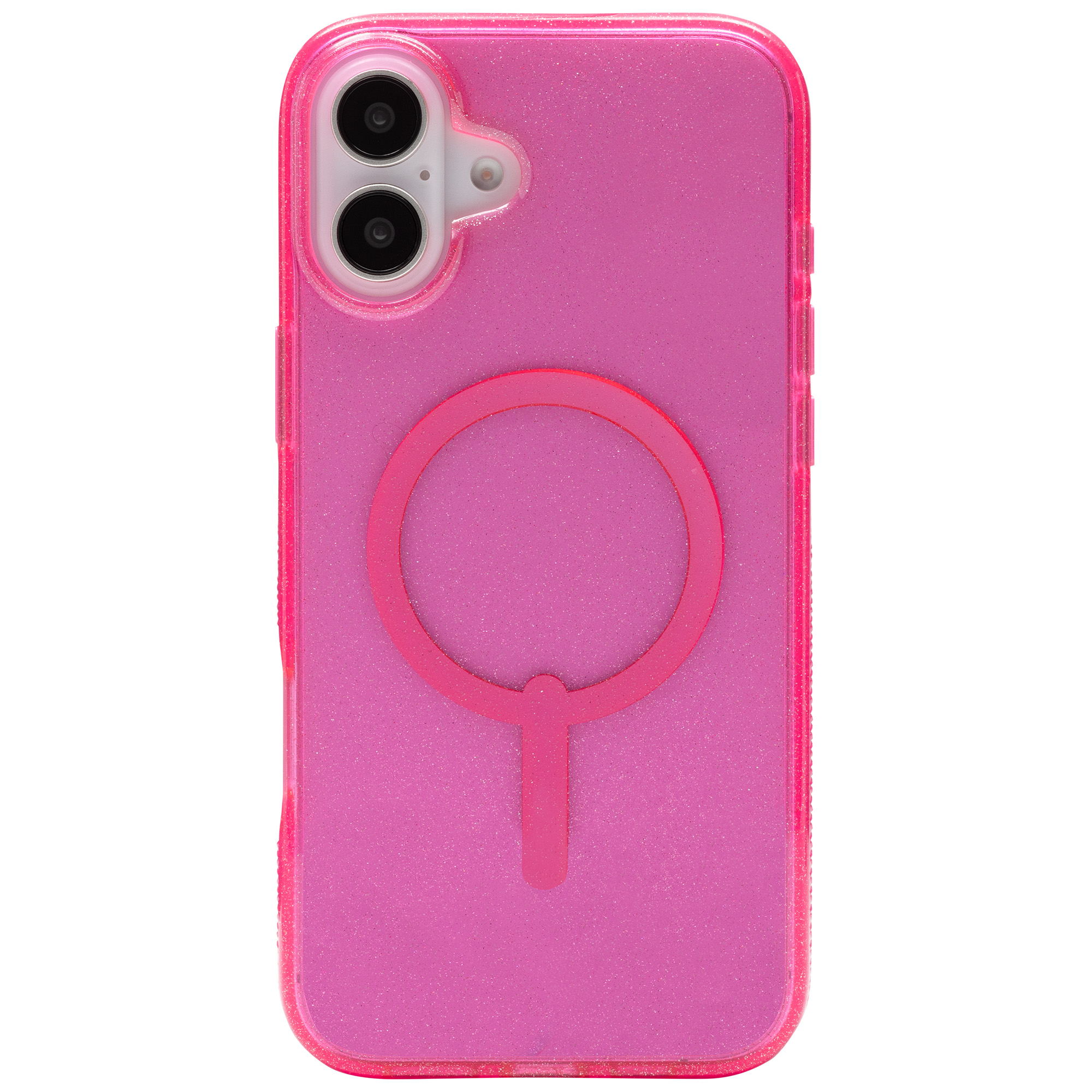 ZAGG Milan Snap Case for iPhone 16 Plus Pink Glitter | MagSafe Compatible, 13ft Drop Protection, Recycled Materials, Slim & Stylish Design