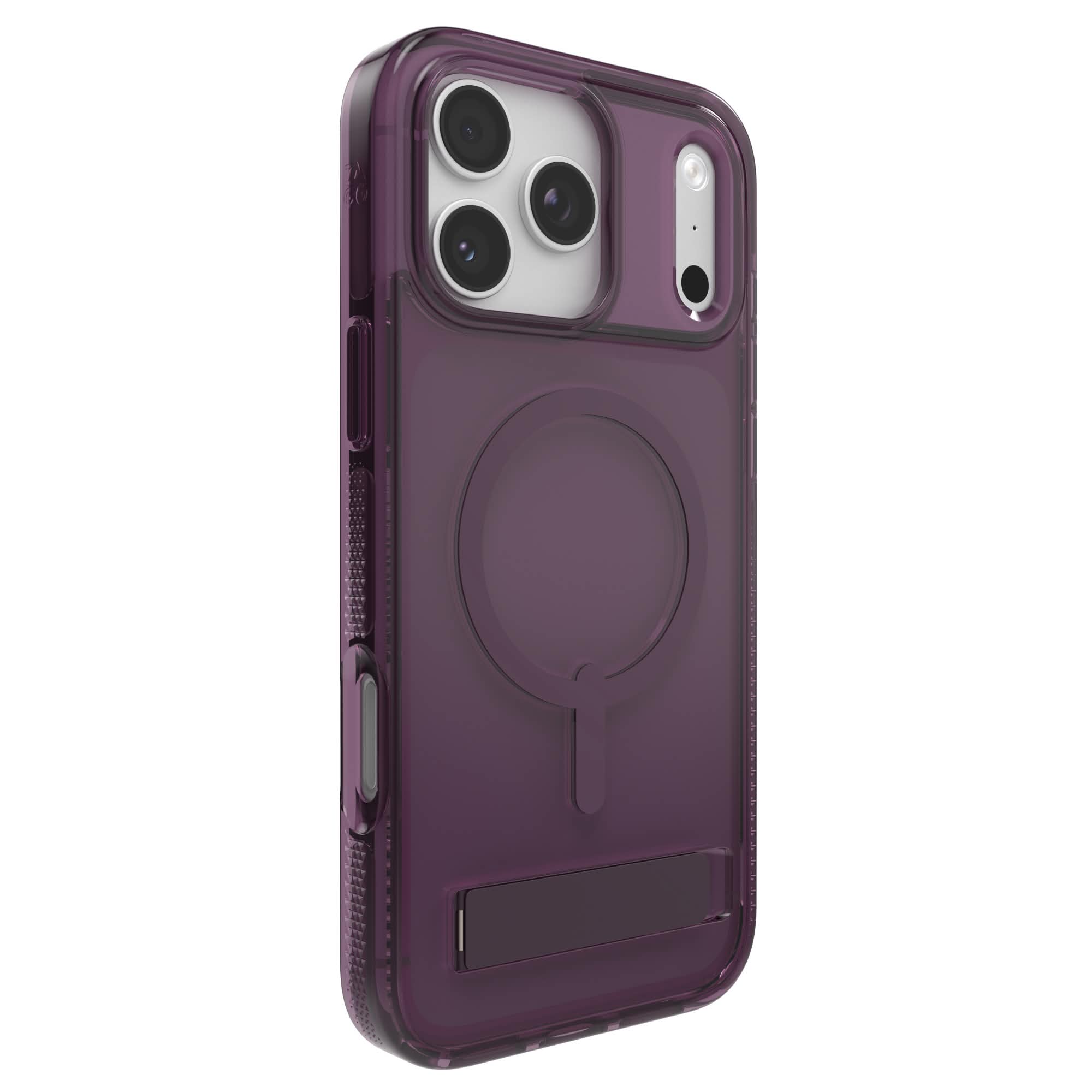ZAGG Santa Cruz Snap for MagSafe Frosted Plum Phone Case with Stand Apple iPhone 17 Pro Max in Frosted Plum Purple at ZAGG ZAGG Santa Cruz Snap for MagSafe Frosted Plum Phone Case with Stand Apple iPhone 17 Pro Max in Frosted Plum Purple at ZAGG