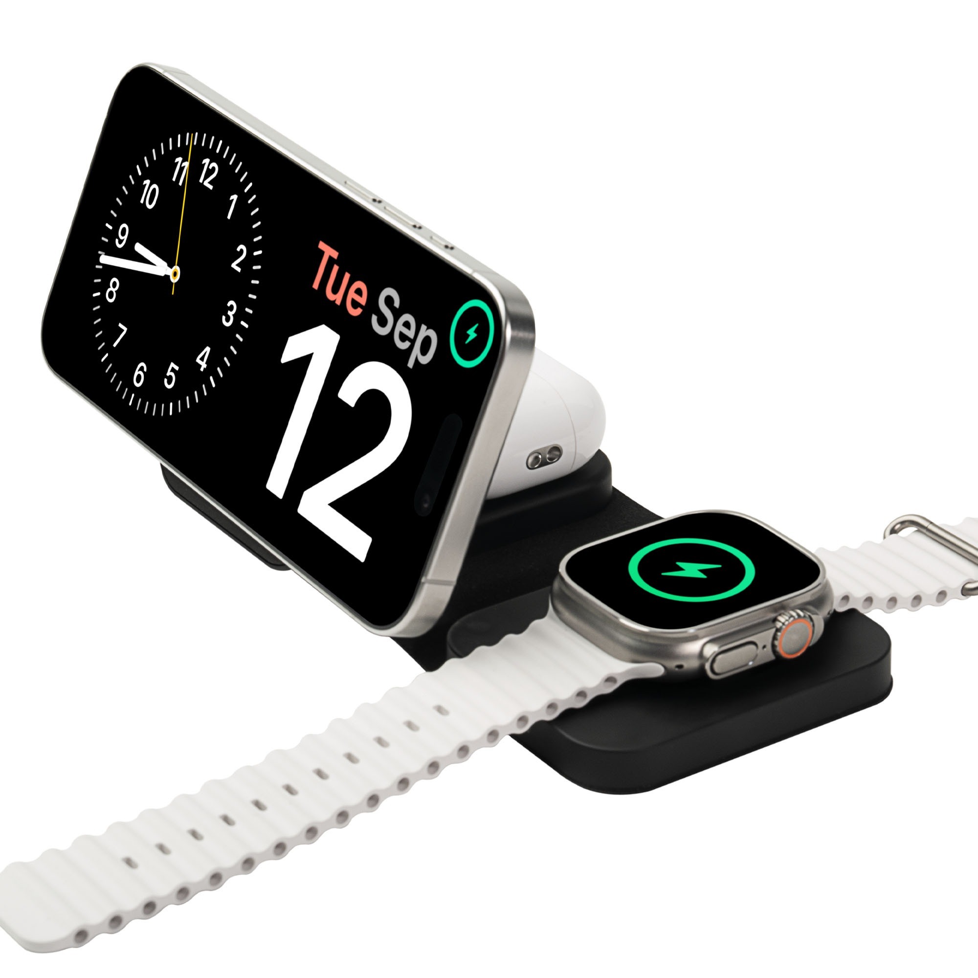 apple watch on a travel charger