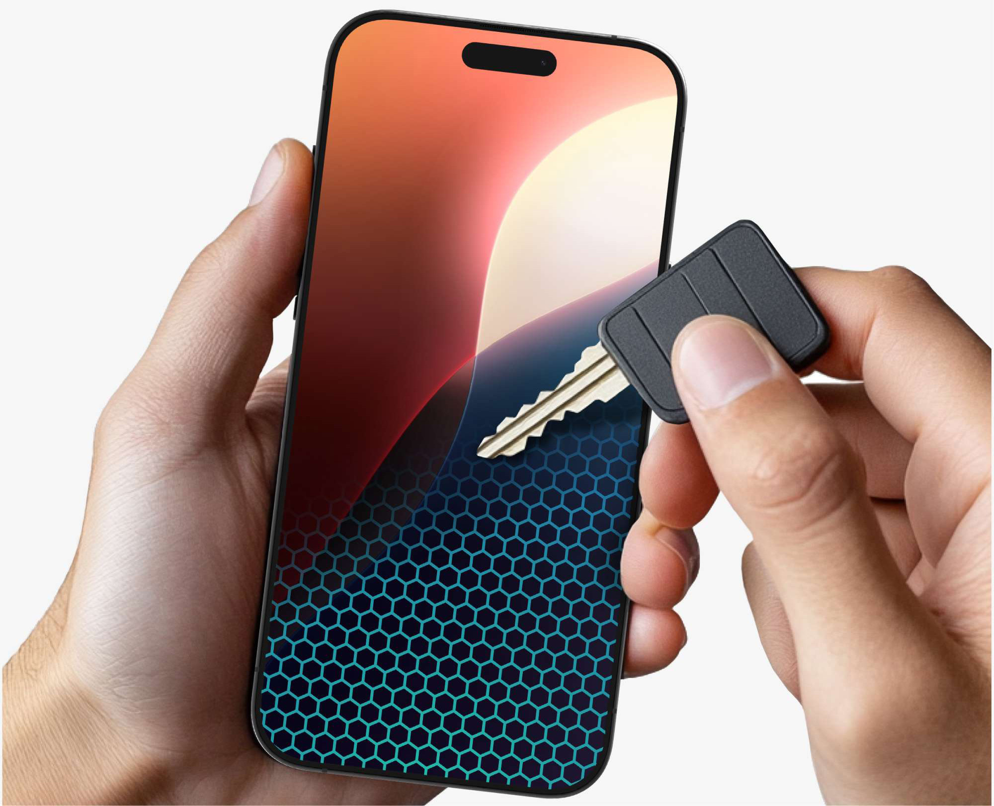 iPhone being scratched by keys