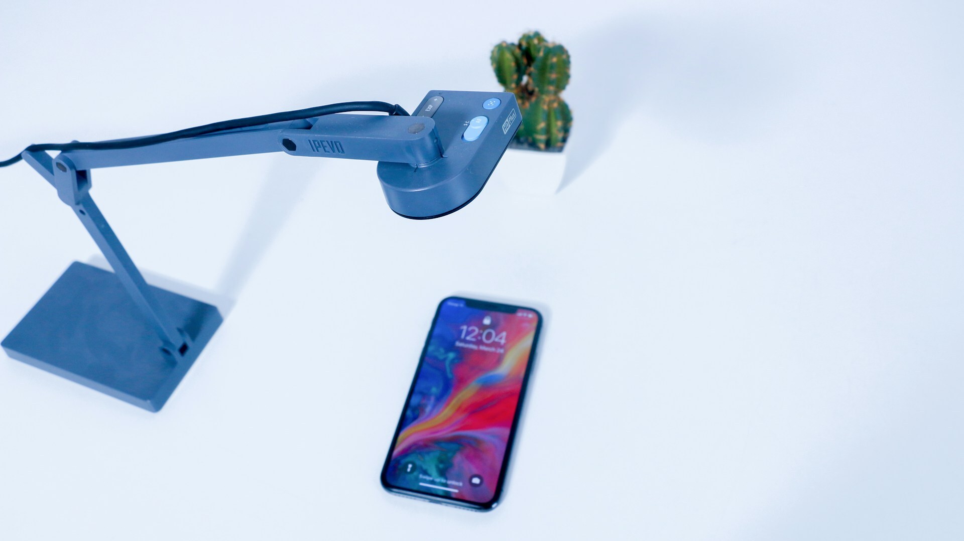 Phone under a bright light