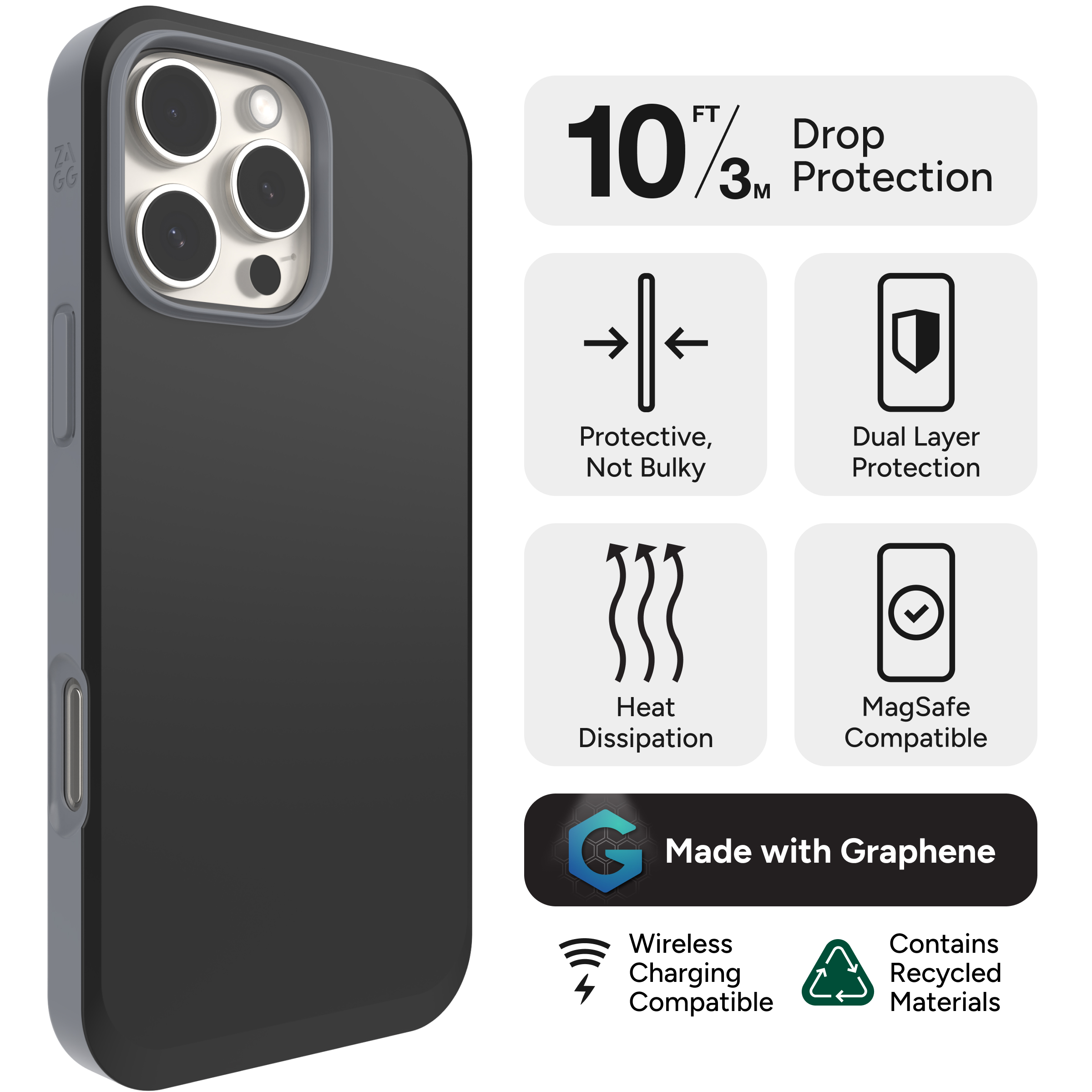ZAGG SoHo Snap Case for iPhone 16 Pro Max Navy Blue Gray ZAGG SoHo Snap Case for iPhone 16 Pro Max Navy Blue Gray