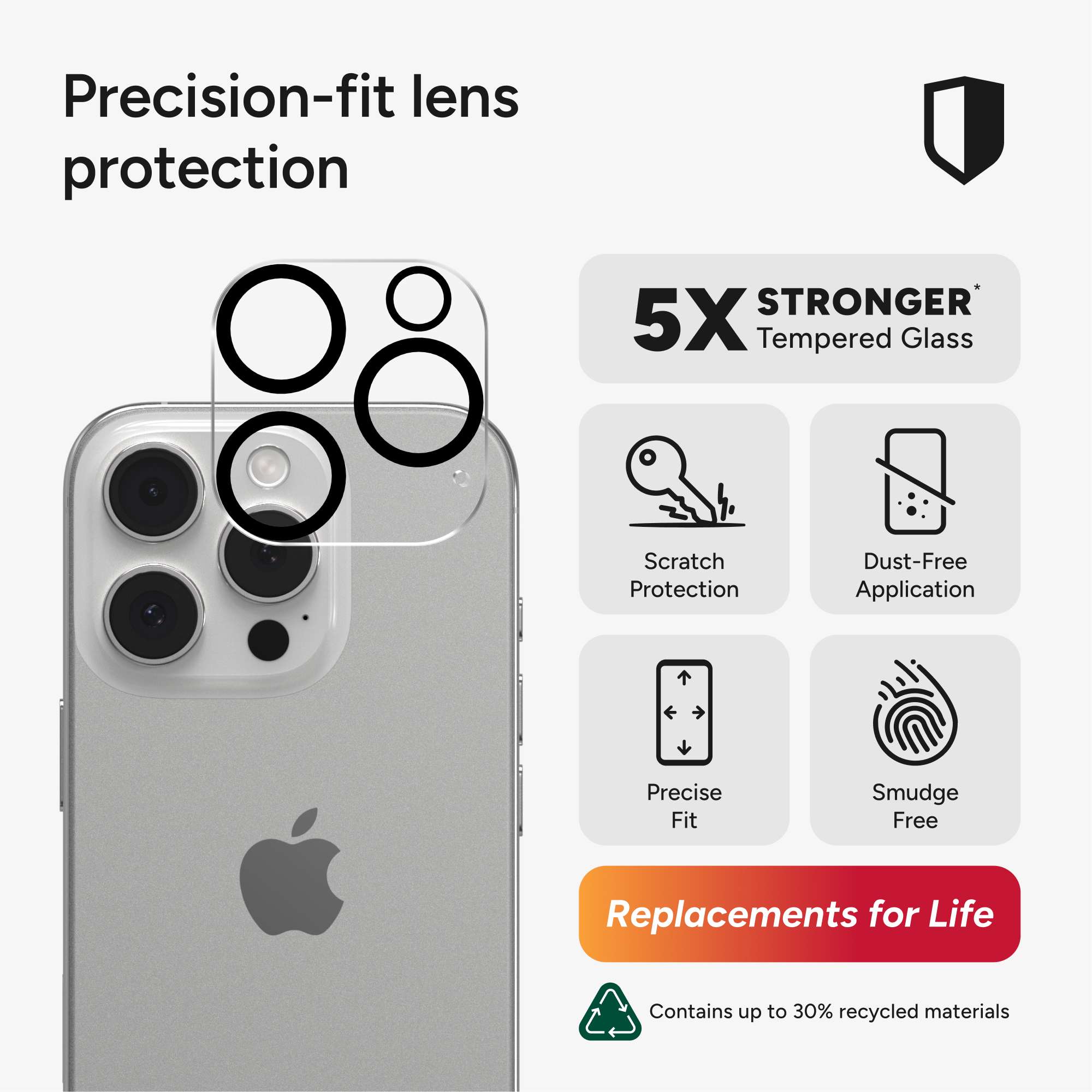 Tempered Glass Screen Screen Protector For Iphone Camera Sonix
