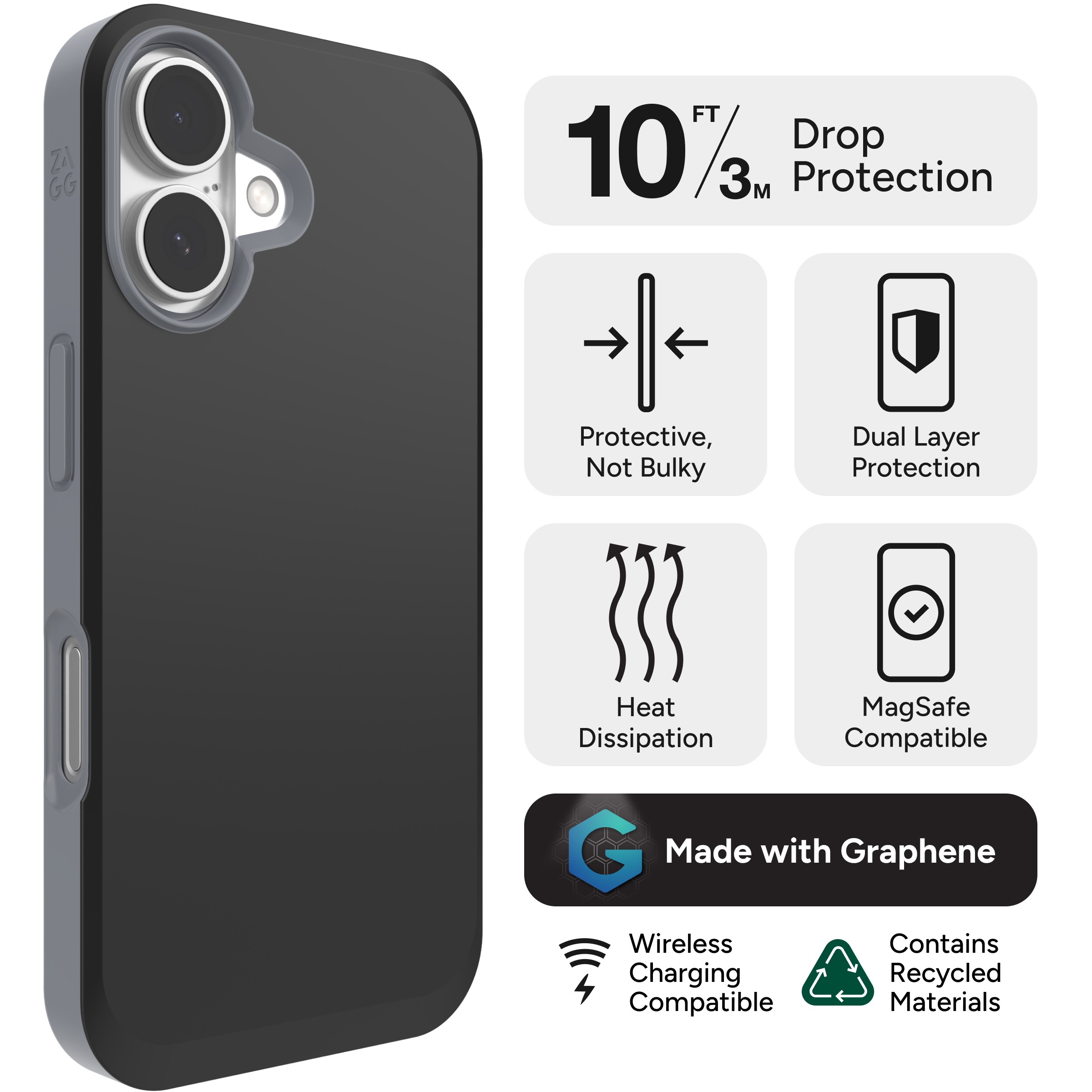 ZAGG SoHo Snap Case for iPhone 16 Navy Blue Gray ZAGG SoHo Snap Case for iPhone 16 Navy Blue Gray