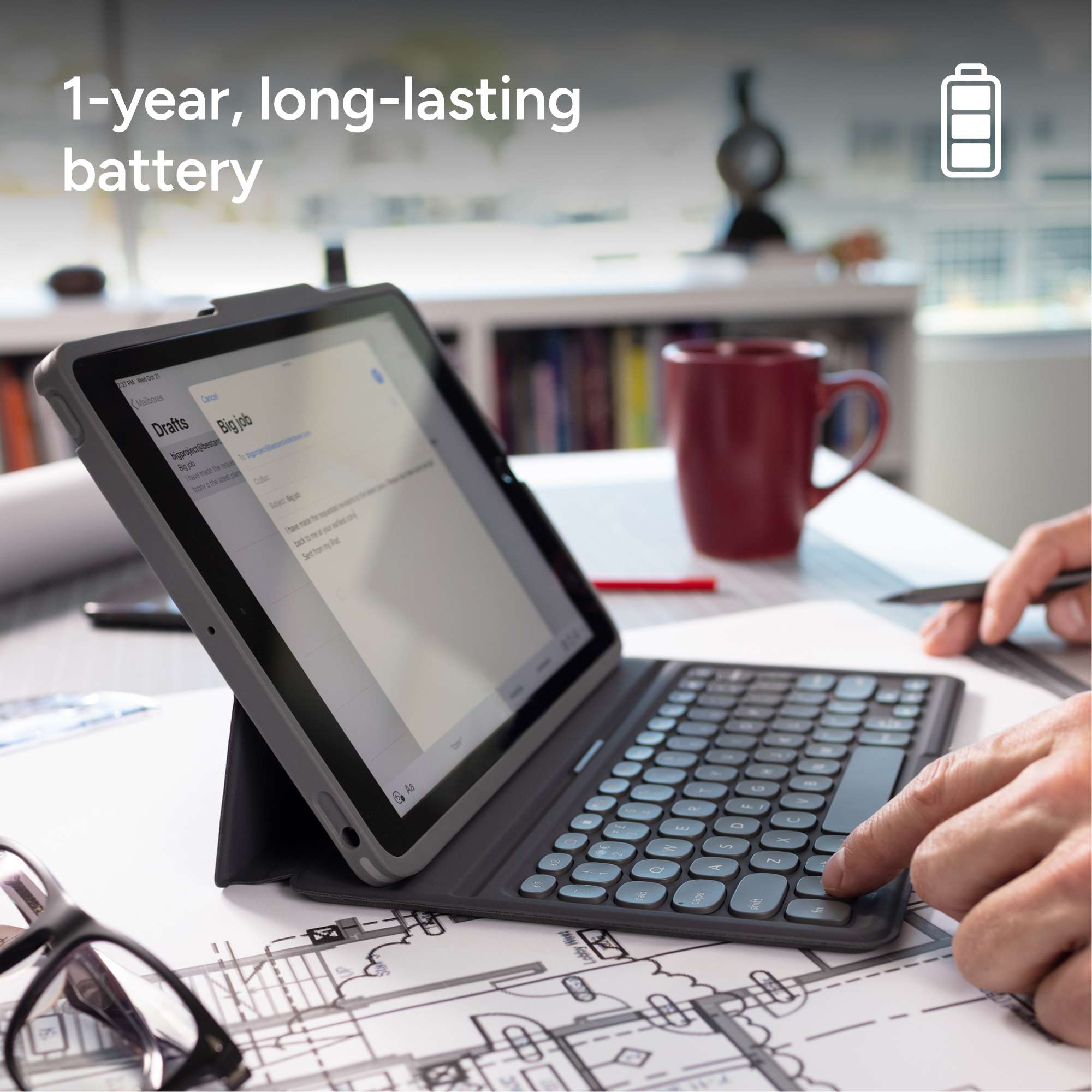 Pro Keys Bluetooth Keyboard & Case for the 10.2-inch iPad