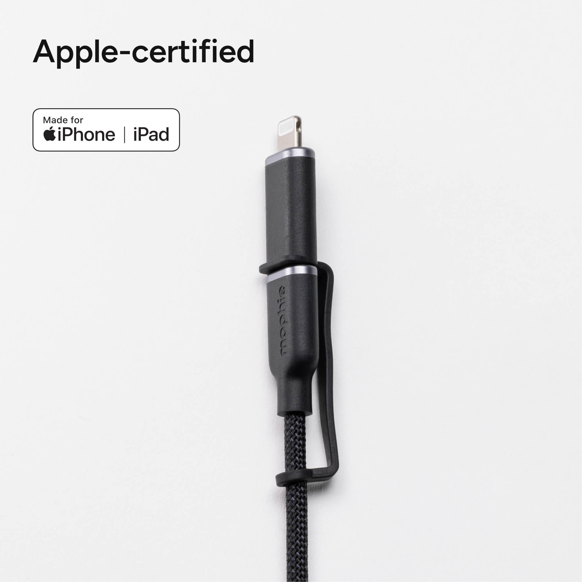 USB-C to USB-C and Lightning Cable Mophie Premium charge stream cables
