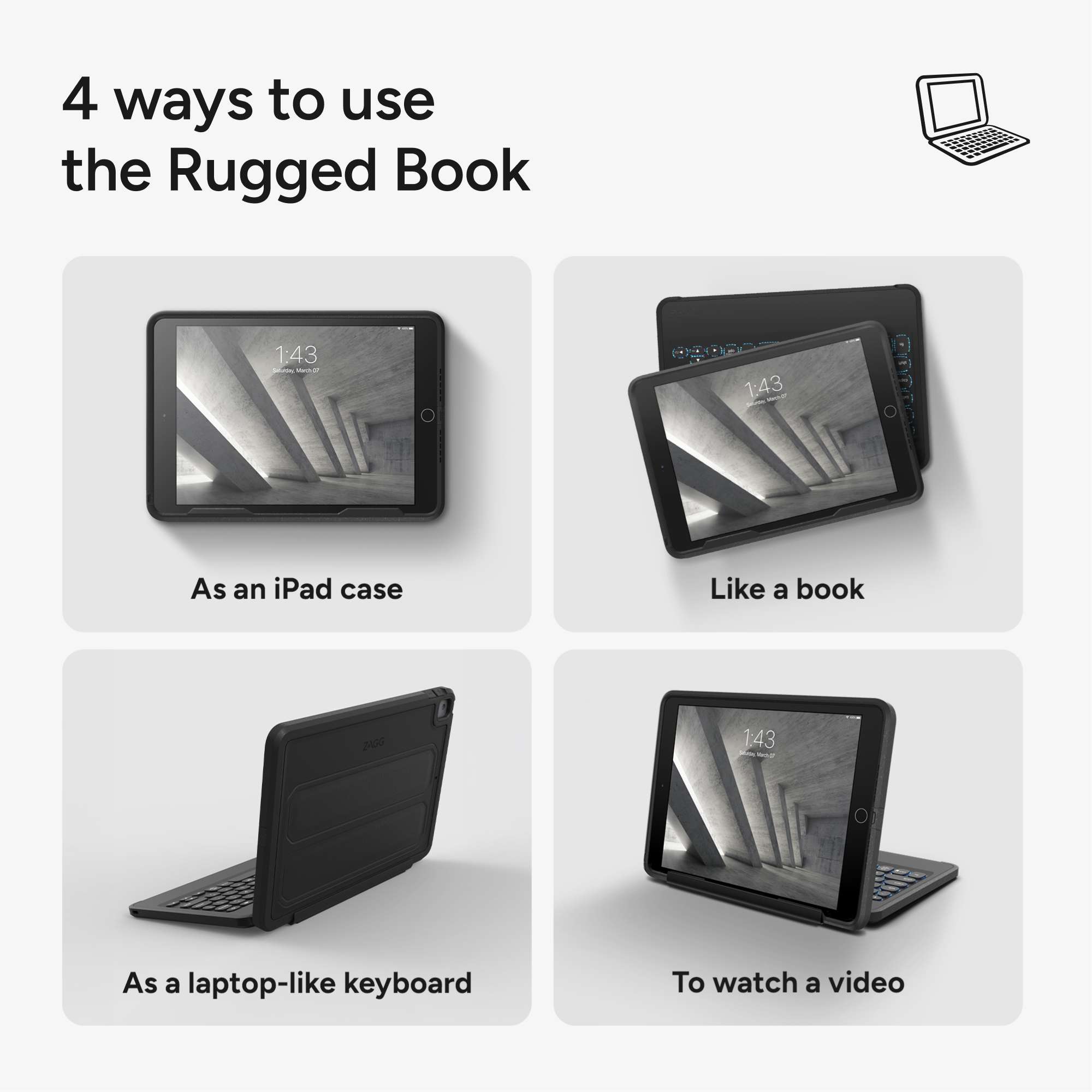 Rugged Book for the Apple iPad - Main Image